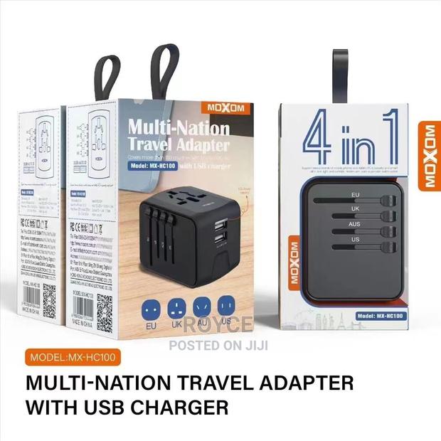 Multi-Nation Travel Adapter 4 in 1 With USB Charger - thumbnail 3