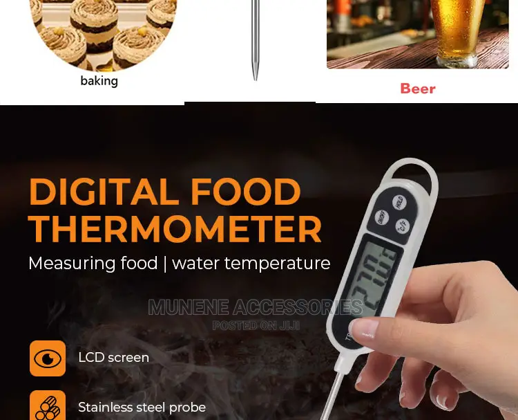 BBQ Digital Meat Electronic Probe Thermometer Cooking Food