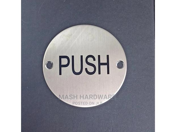 Stainless Steel Round Push Plate - main view