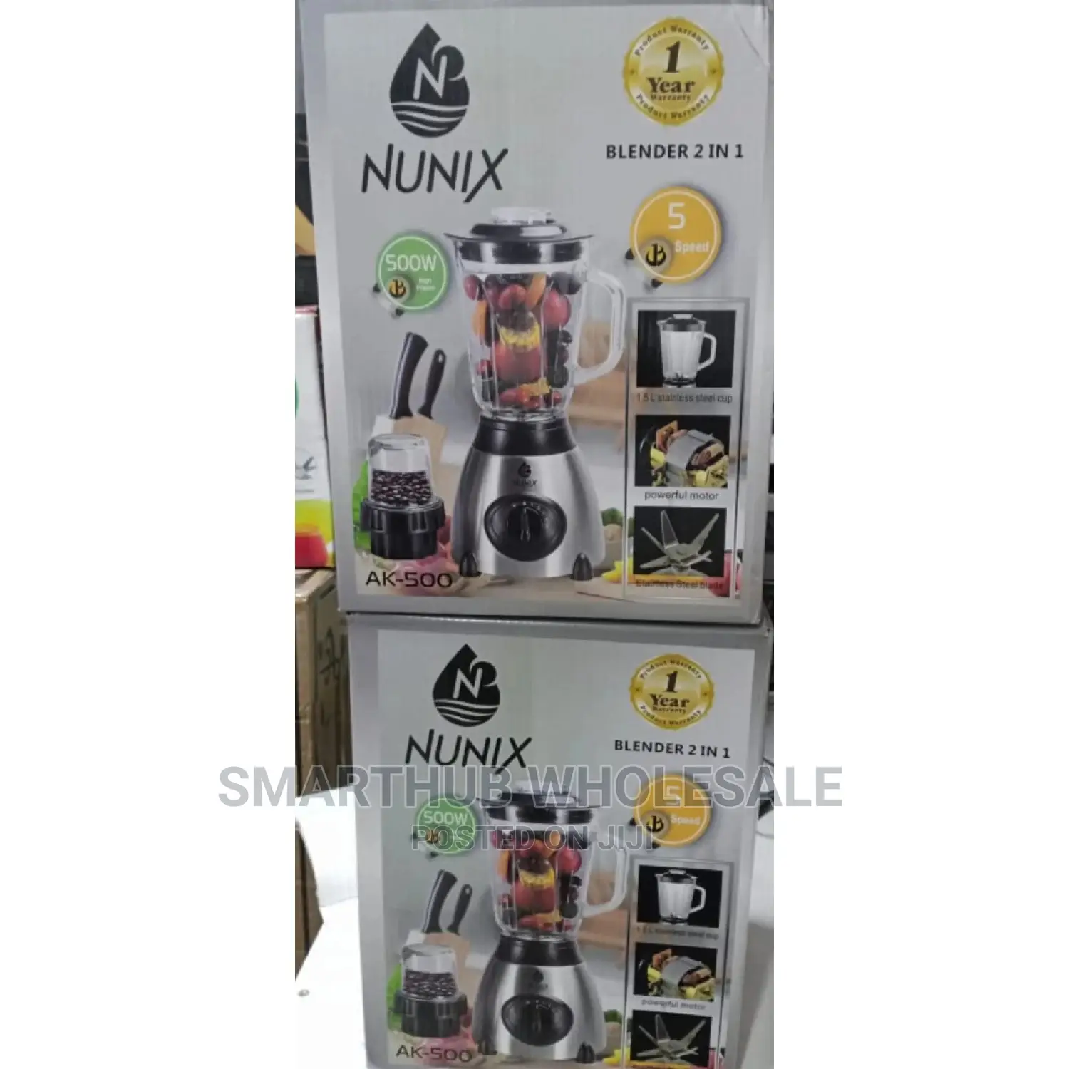 Nunix Glass Jug Ak500 Blender 2+1