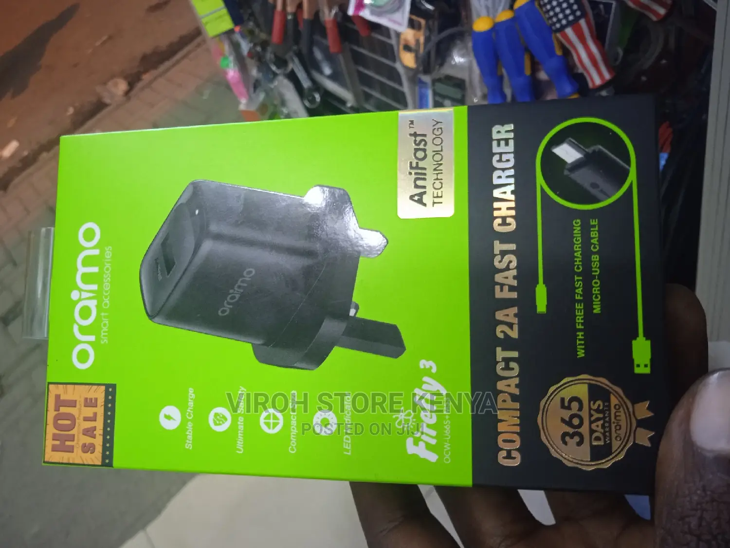 Genuine Oraimo Charger Smartphone Charger Anifast Firefly3