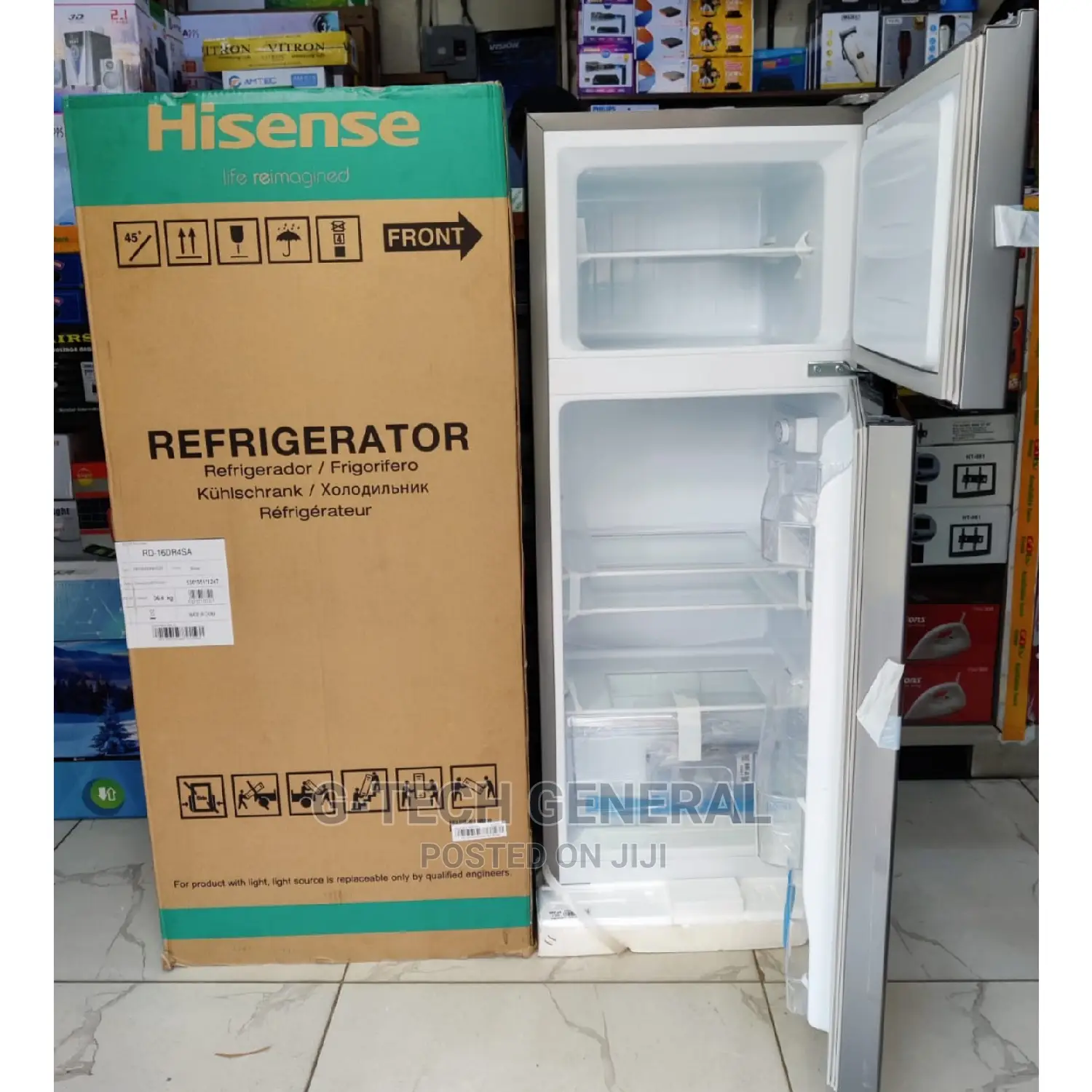 Hisense Double Door Direct Cool 120l Refrigerator-Silver