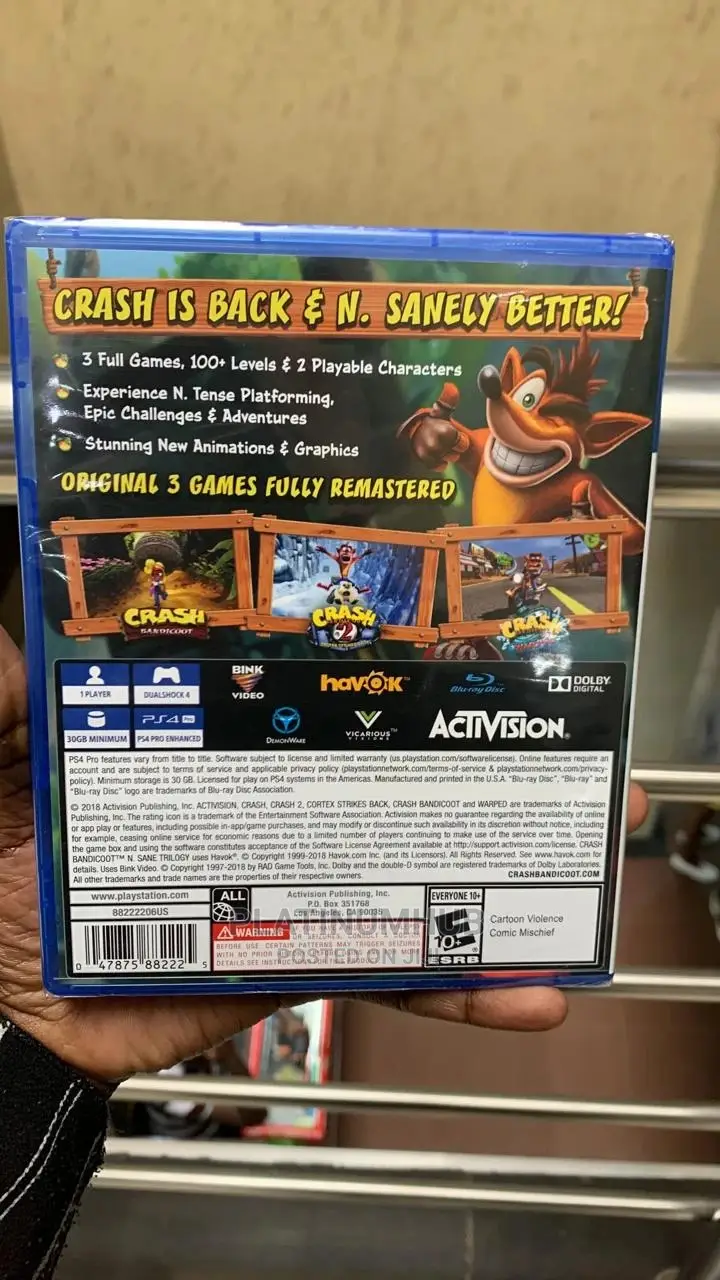 Crash Bandicoot N Sane Trilogy Ps4