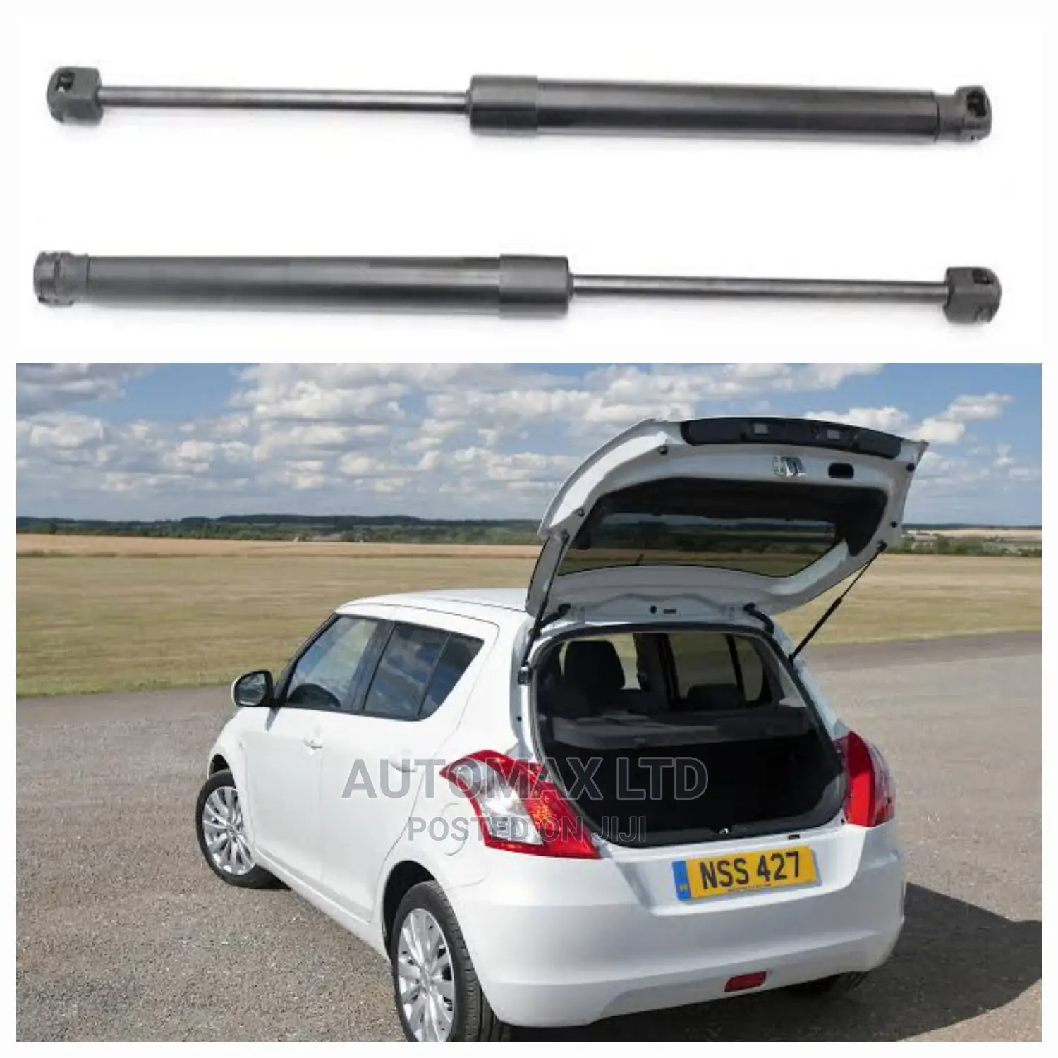 New Rear Boot Lift Shocks. For Suzuki Swift, Yr2012+