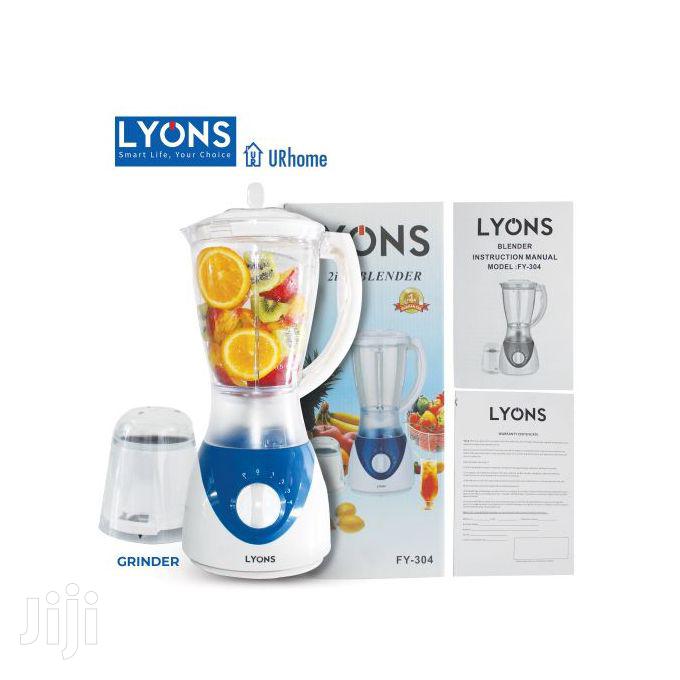 Lyons 1.5L Professional Blender With Grinding Machine White & Blue.