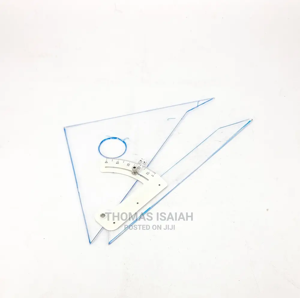 Adjustable Set Square, 30 Cm, 12 Inches, Clear