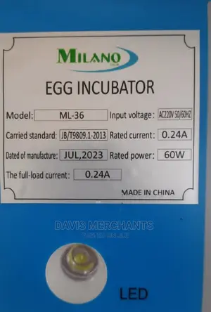 Eggs Incubator With 36 Eggs Capacity, Automatic Machine