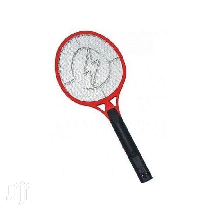 Rechargeable Electronic Mosquito Racket - Red and Black