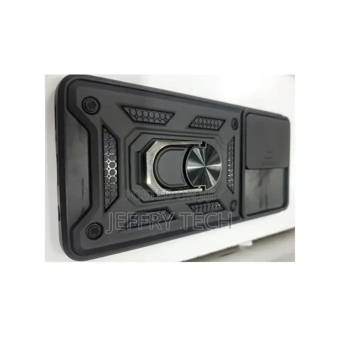Black Ring Case Redmi Note 9s Case With Camera Sheild