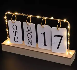 Led Light Daily Calender Office Decor