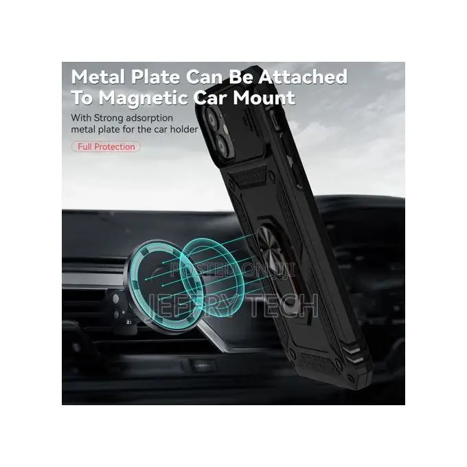 Ring Kickstand and Sliding Camera Cover for iPhone 11 Case