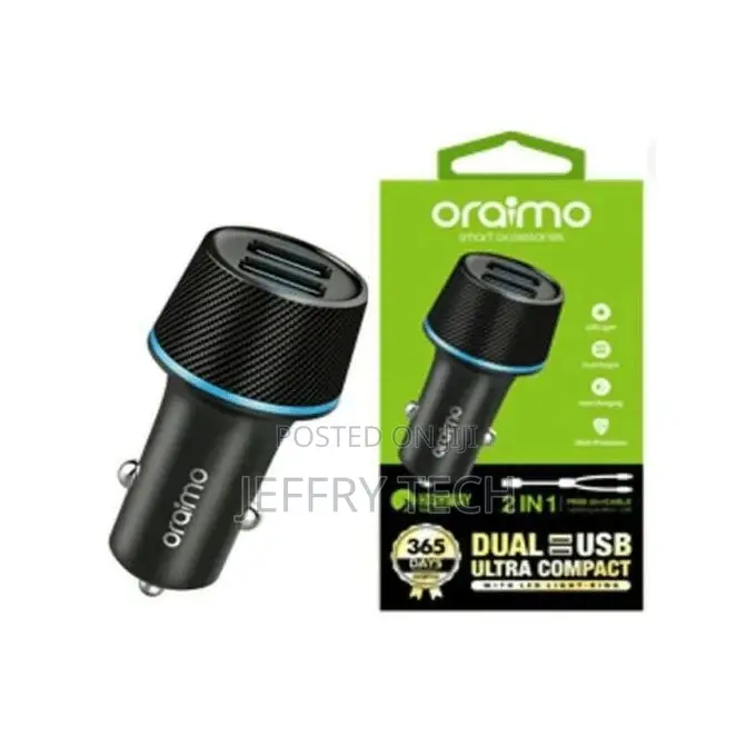 Oraimo Car Charger Supercharge 22W (Include 2 In 1 Cable Cab