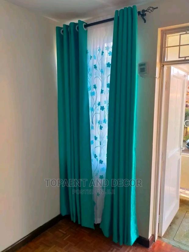 Turquoise Green Soft House Window Curtains and Door Curtains