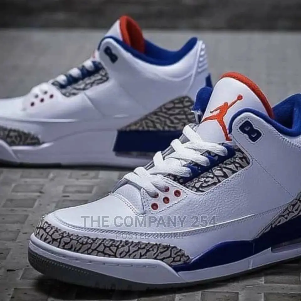 Jordan 3 True Blue  Size 40 to 45 at 3900/=