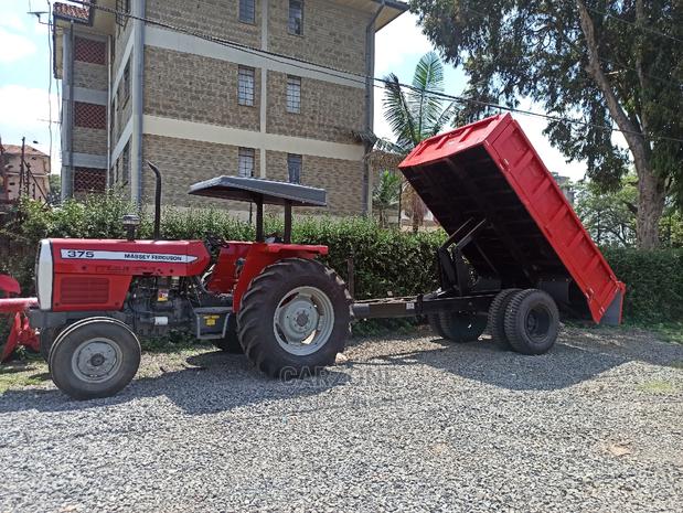 Brand New 375 Massey Ferguson Tractor Plus Tipping Trailer - thumbnail 2