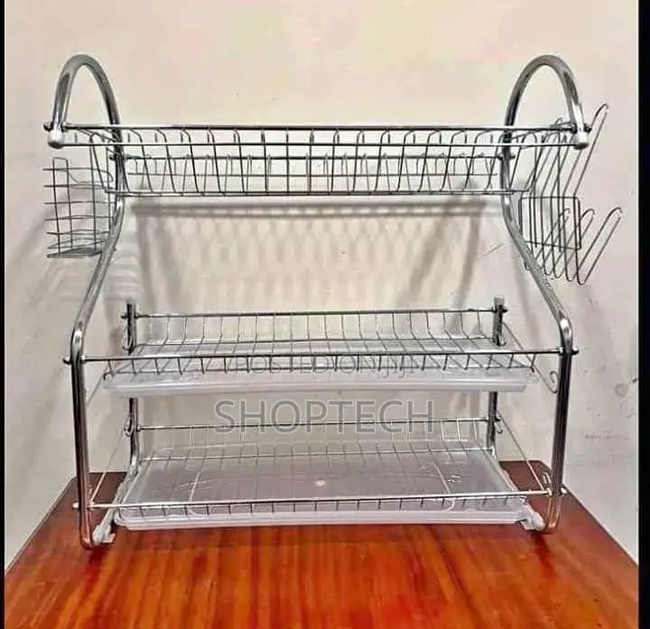 Nunix 3-Tier Dish Rack Stainless Steel Utensil Holder