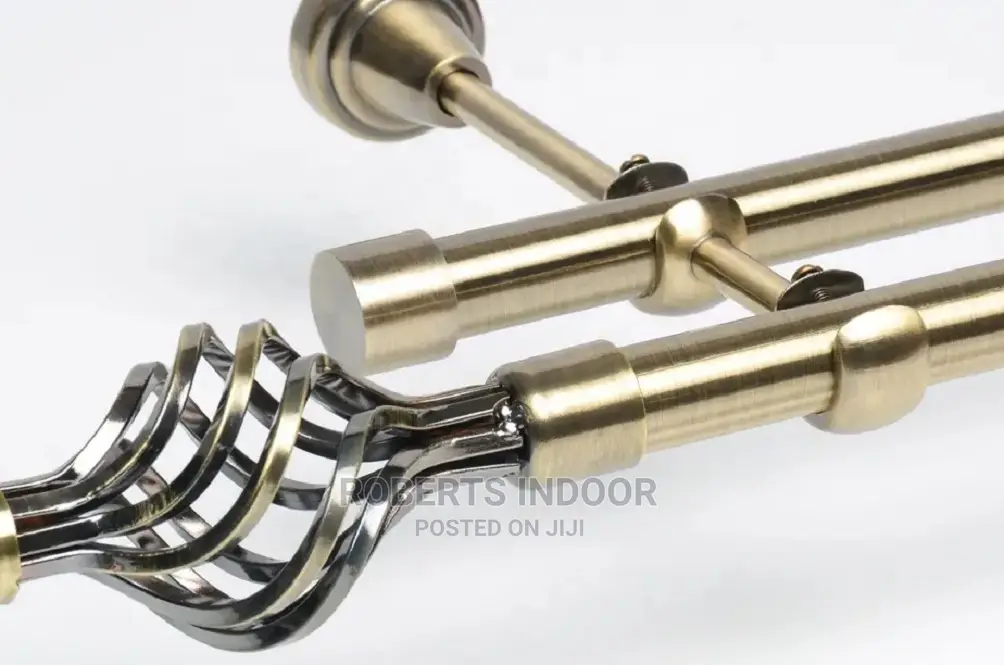 Double Curtain Rods for a Grand Design