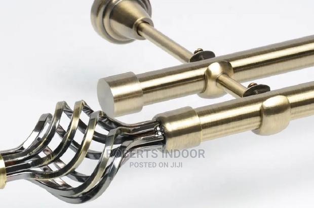Double Curtain Rods for a Grand Design