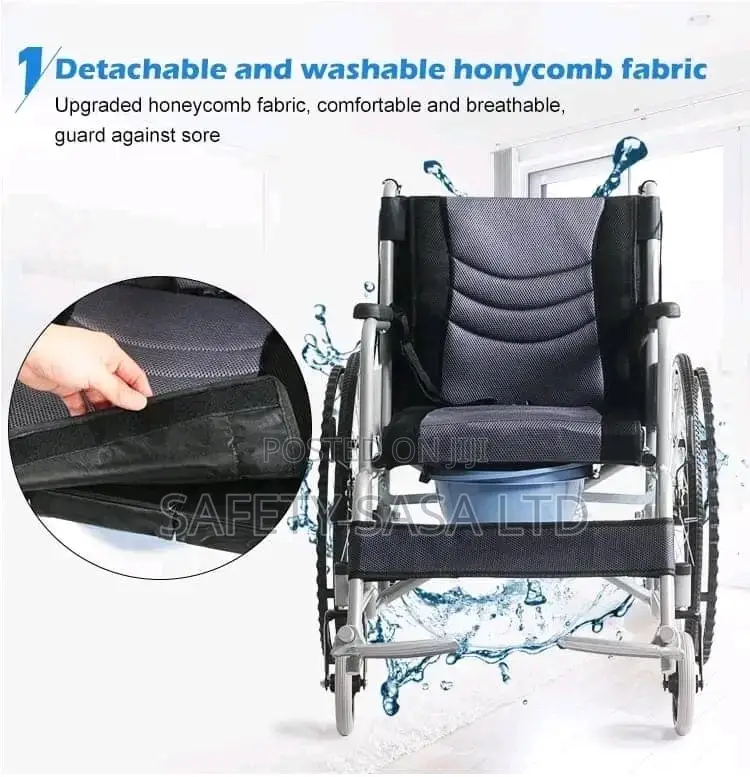 Commode Wheelchair With Commode (Stainless Steel?)