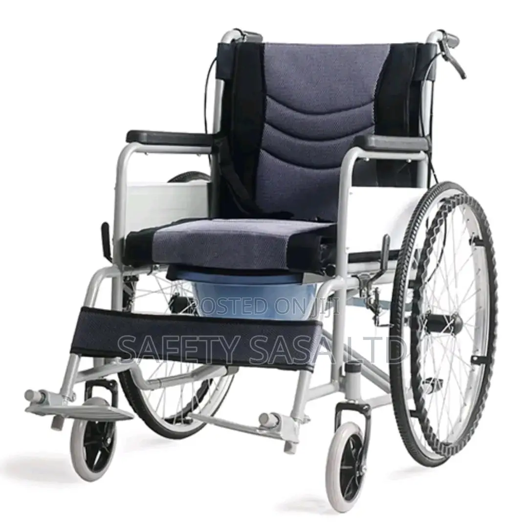 Commode Wheelchair With Commode (Stainless Steel?)