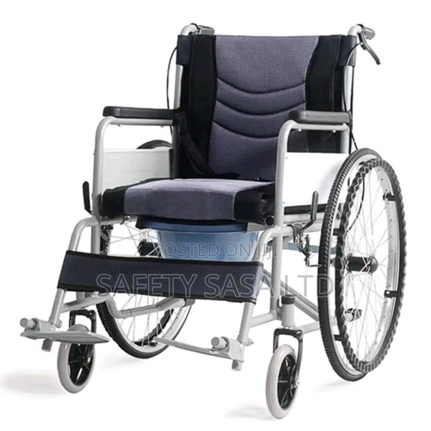Commode Wheelchair With Commode (Stainless Steel?) - main view