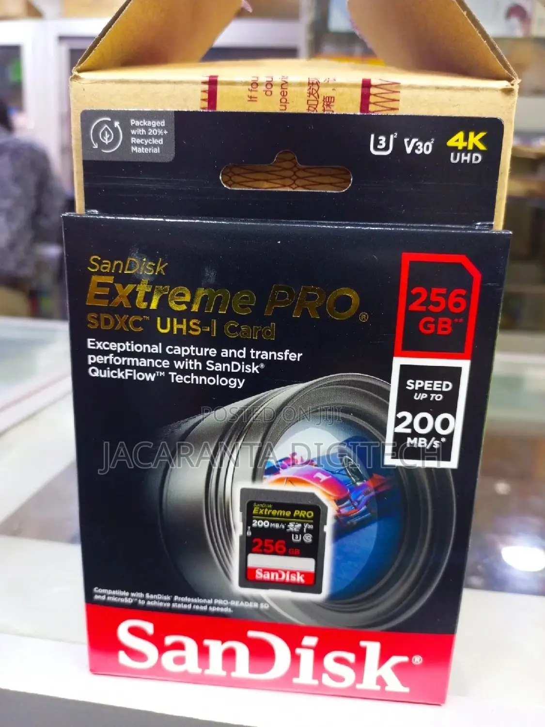 Sandisk 256gb Extreme Pro 200mbs Uhs-I SDXC Memory Card