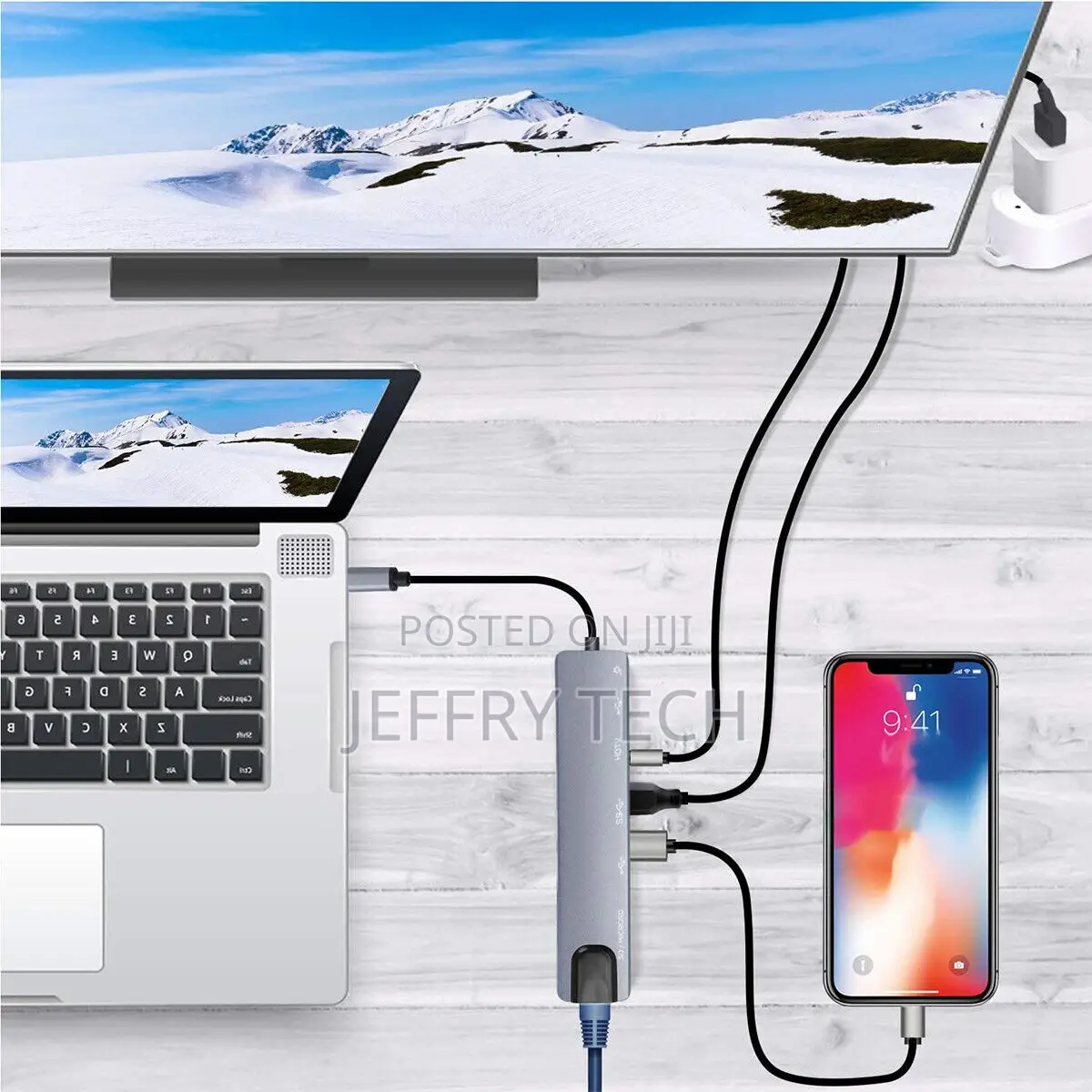 8-in-1 USB-C Hub Adapter Type-C Hub HDMI for Macbook Pro/Air
