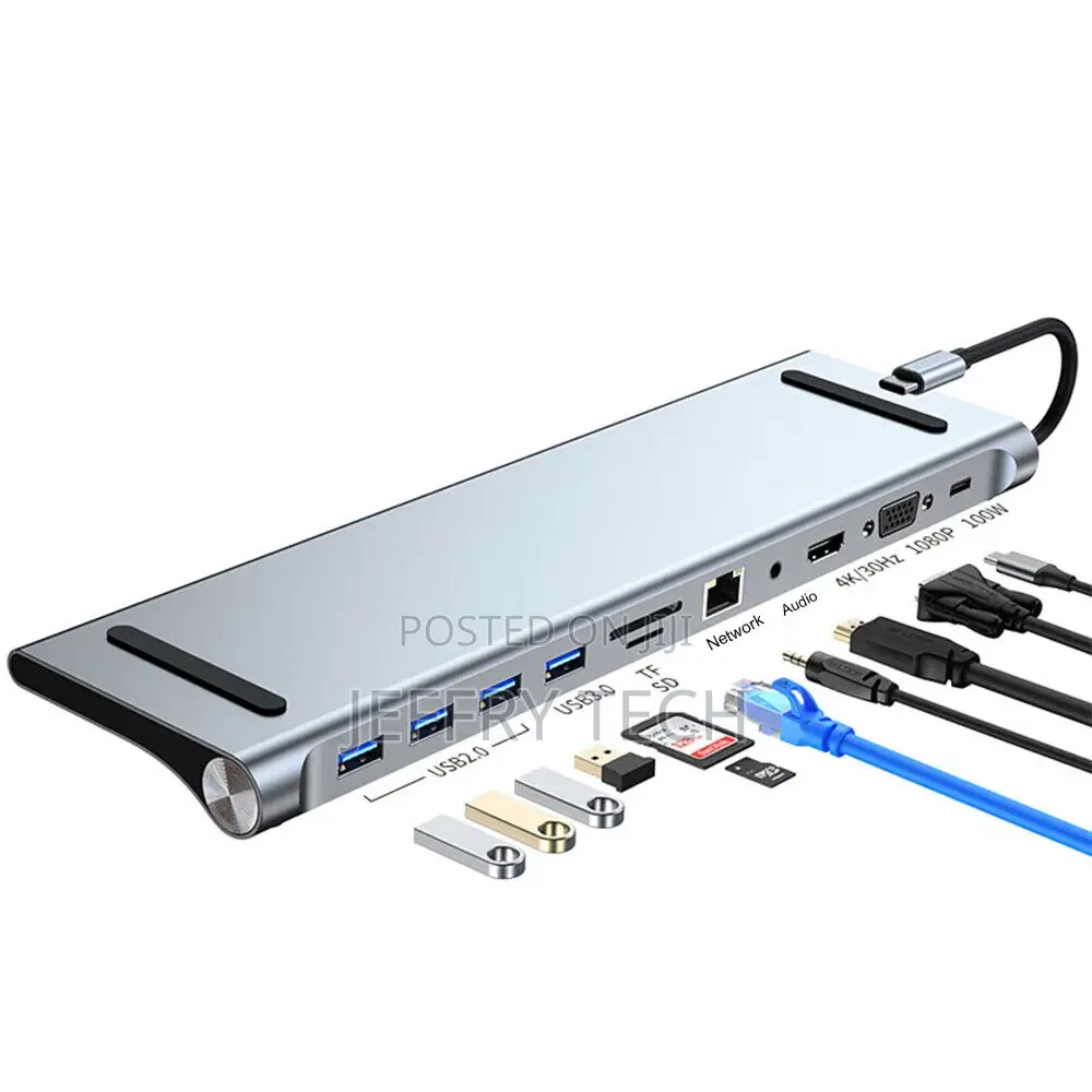 11-in-1 Type C Dock Hub USB C Laptop Docking Station Adapter