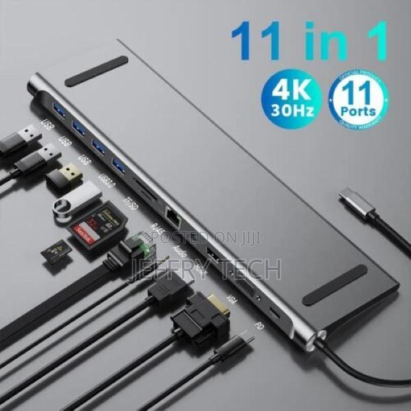11-in-1 Type C Dock Hub USB C Laptop Docking Station Adapter - thumbnail 2