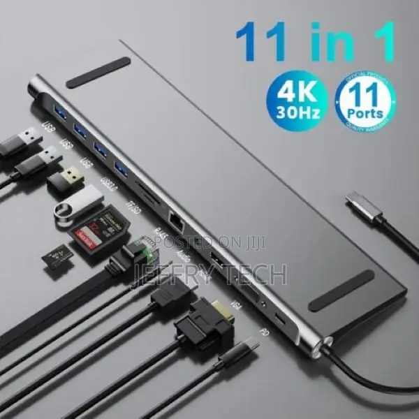 11-in-1 Type C Dock Hub USB C Laptop Docking Station Adapter