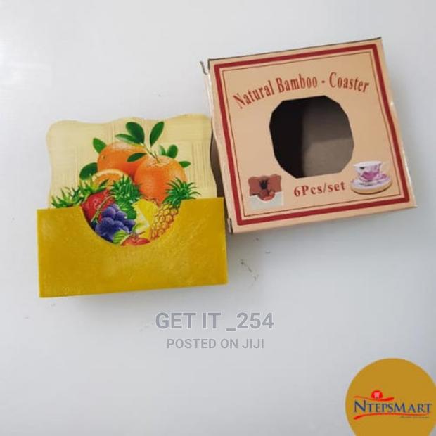 Bamboo Cup Coasters Now Available Set of 6pcs +Pocket