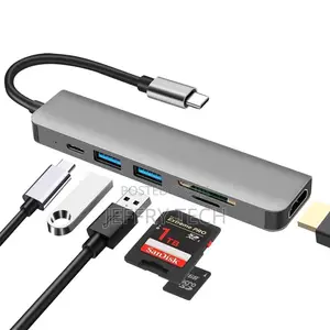 6 in 1 Type C to HDMI Adapter Hub for Macbook Pro Air Ima