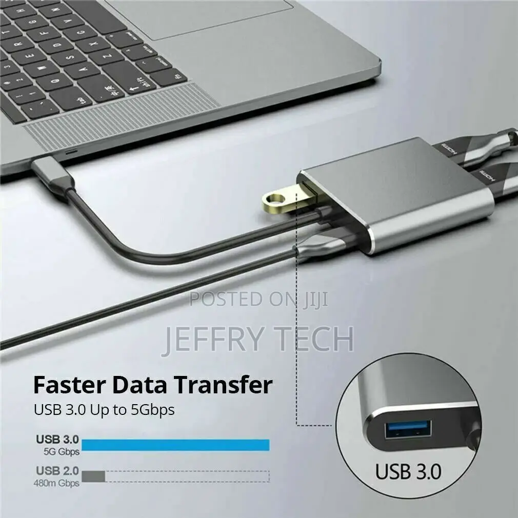 USB C to Dual HDMI Adapter , 4 in 1 Type C to Dual HDMI, U