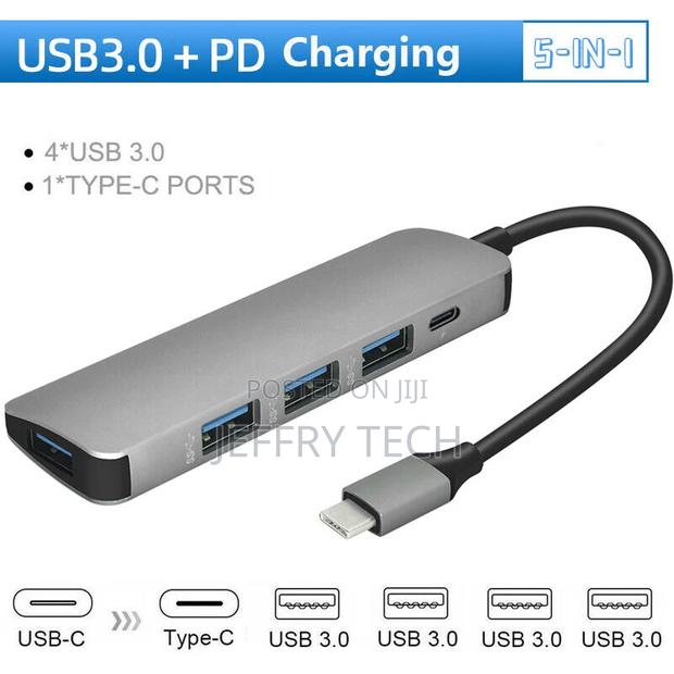 5 IN 1 Usb C Hub Type C to Multi Usb 3.0 Hub Hdmi Adapter Do - thumbnail 2