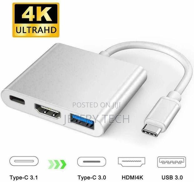 3in1 Type C to USB and Type C to Type C Hub Adapter USB-C - thumbnail 2