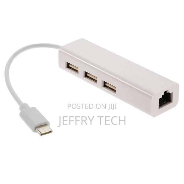 USB 3.1 Type C to Multiple 3 Ports USB2.0 Hub With Ethernet