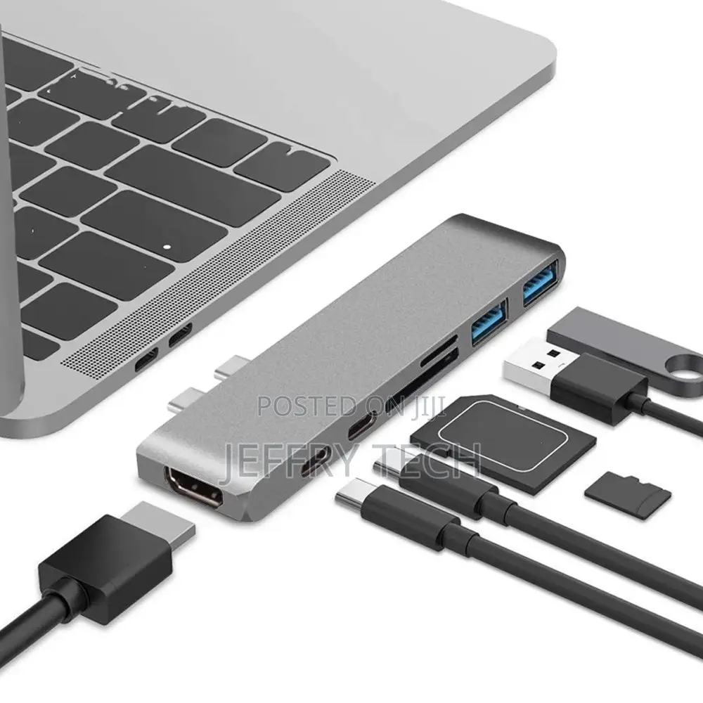 Apple Laptop HDMI 7in1 Multi-Function Dual-Head Type-C HUB D