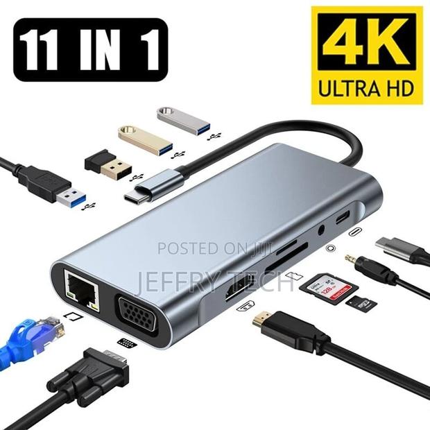 USB C Hub Type C to Hdmi-Compatible RJ45 5 6 8 11 Ports Dock