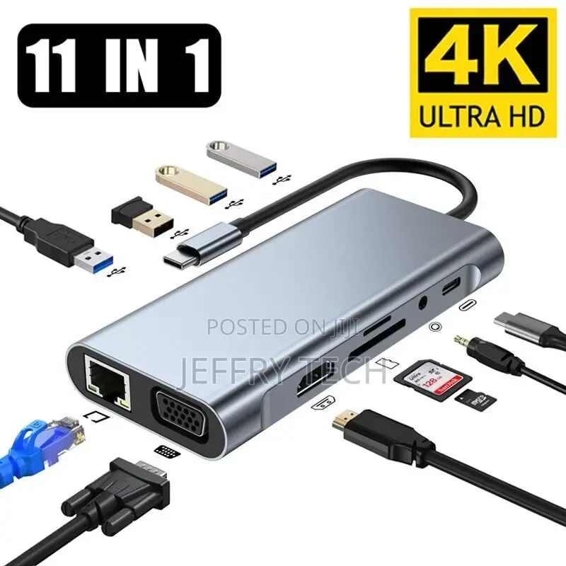 USB C Hub Type C to Hdmi-Compatible RJ45 5 6 8 11 Ports Dock