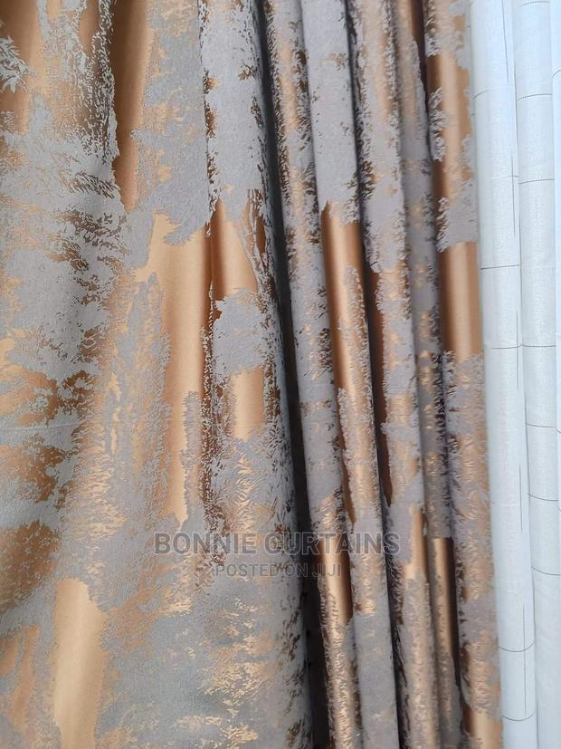 Pink Curtains With Plain White Sheers - thumbnail 2