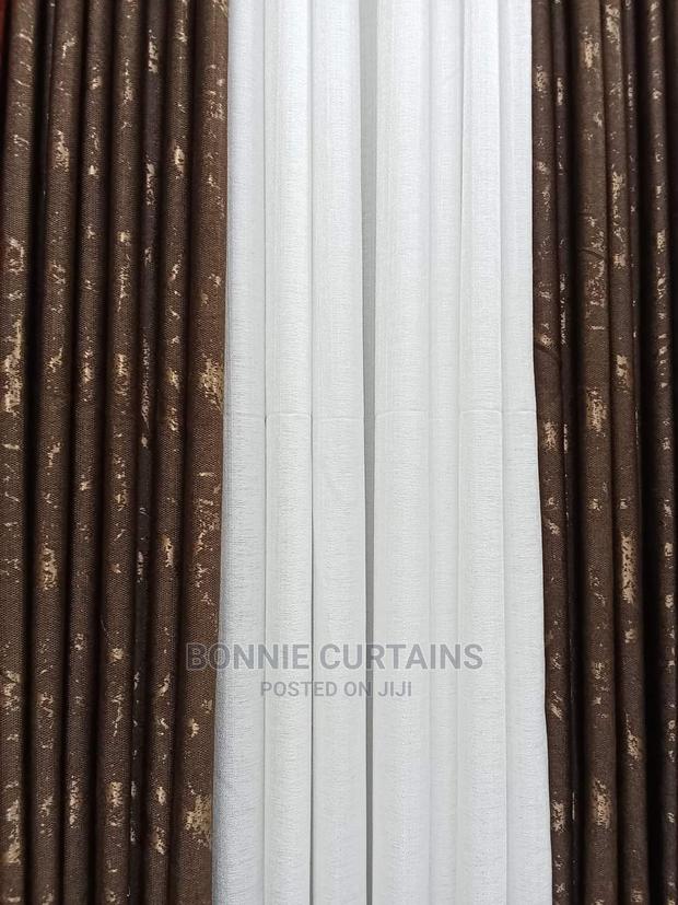 Pink Curtains With Plain White Sheers - thumbnail 4