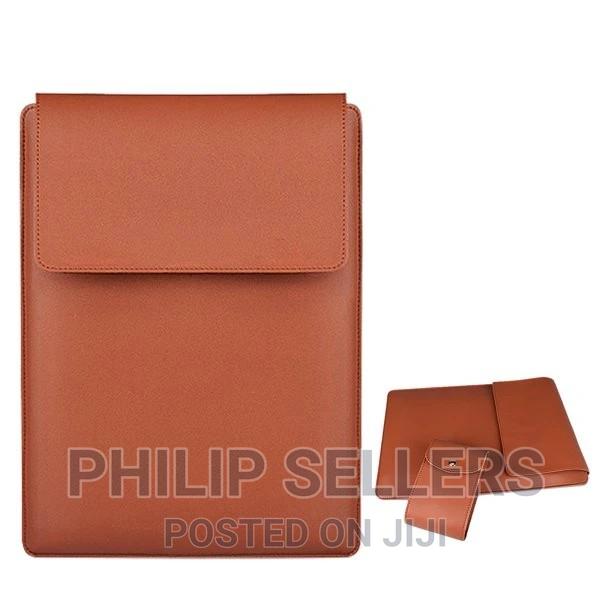 Leather Laptop Sleeve Case With Extended Mouse Pad