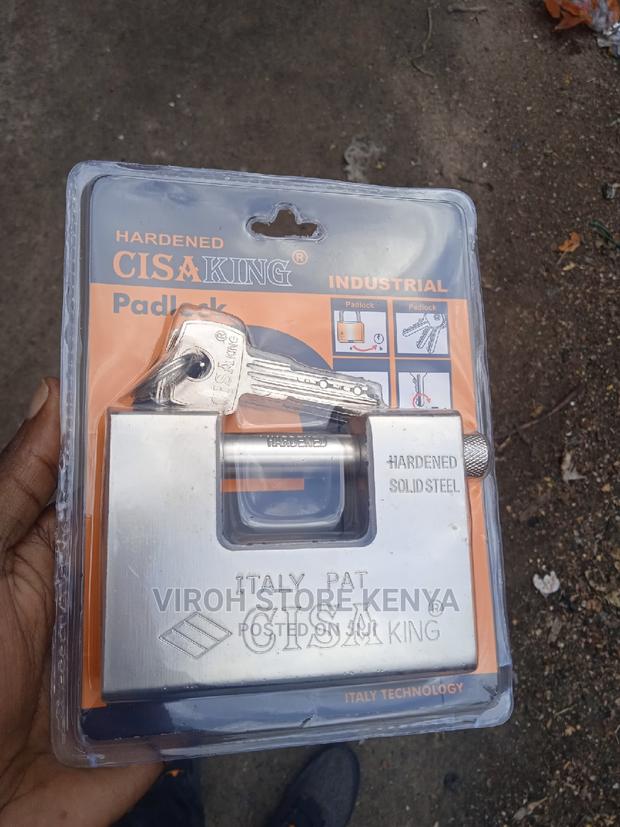 Cisa King Padlock Italy Patlock Anti Theft Rectangular Lock - thumbnail 2