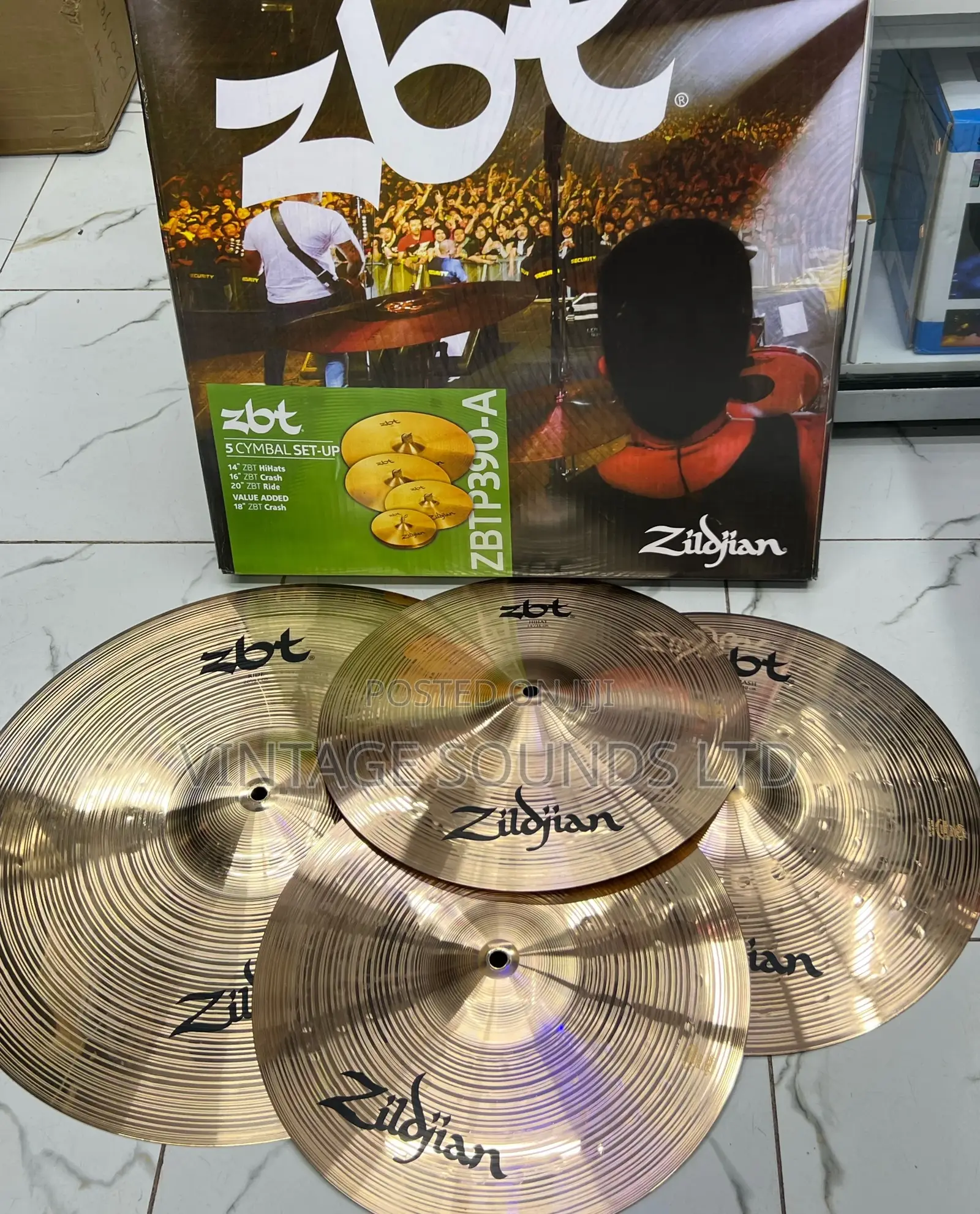 Zildjian ZBTP-390a Drumset Cymbals Pack Bundle (Bronze)