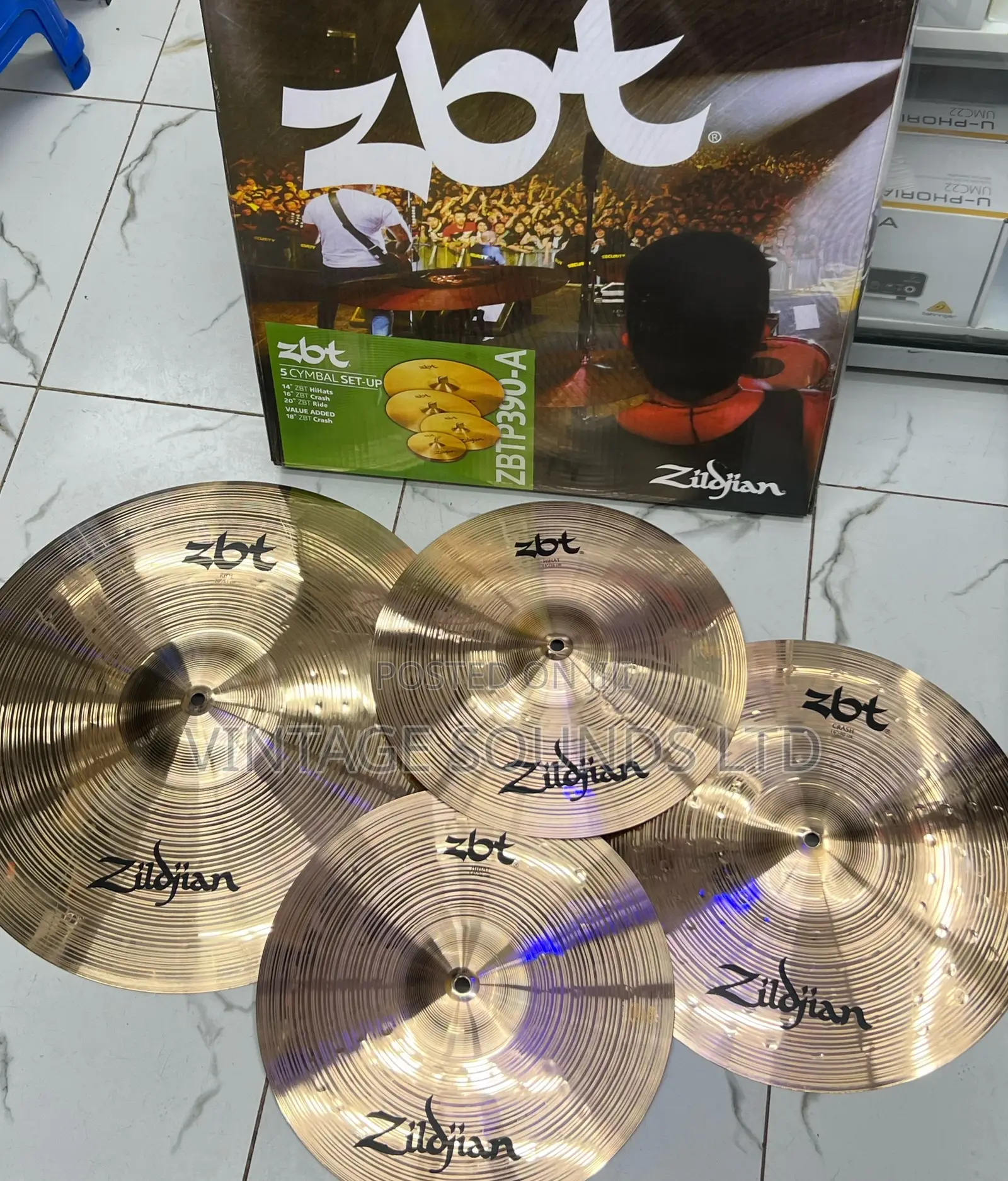 Zildjian ZBTP-390a Drumset Cymbals Pack Bundle (Bronze)