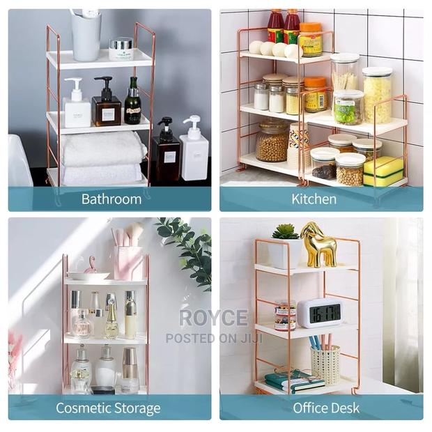 Multi-Layer Copper-Plated Countertop Rack* - thumbnail 5