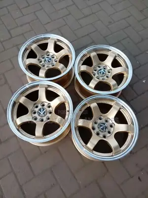 Gold, Silver 14 Inch Rims Set