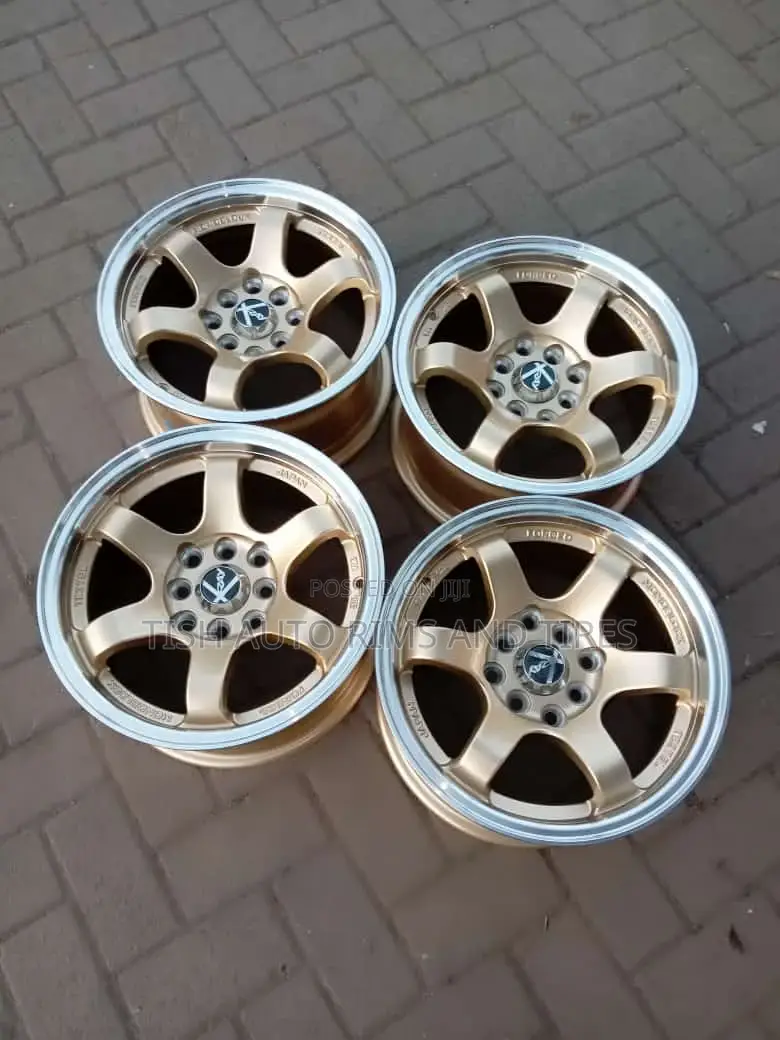 Gold, Silver 14 Inch Rims Set