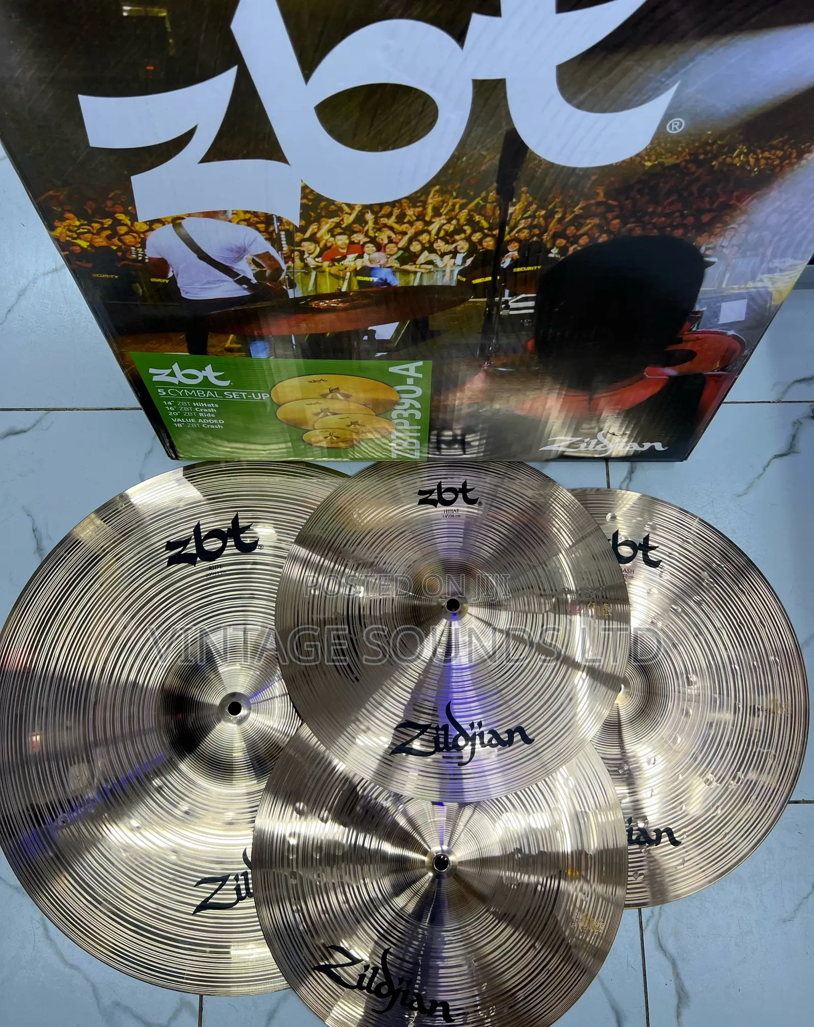 Zildjian ZBT 5 Piece Box Set ZBTP-390-A Drumset Cymbas