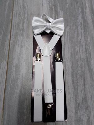 White Suspender With Bowtie - thumbnail 2